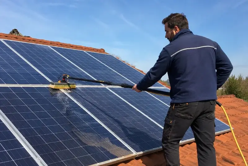 Nettoyage et entretien de panneaux solaires à Biziat